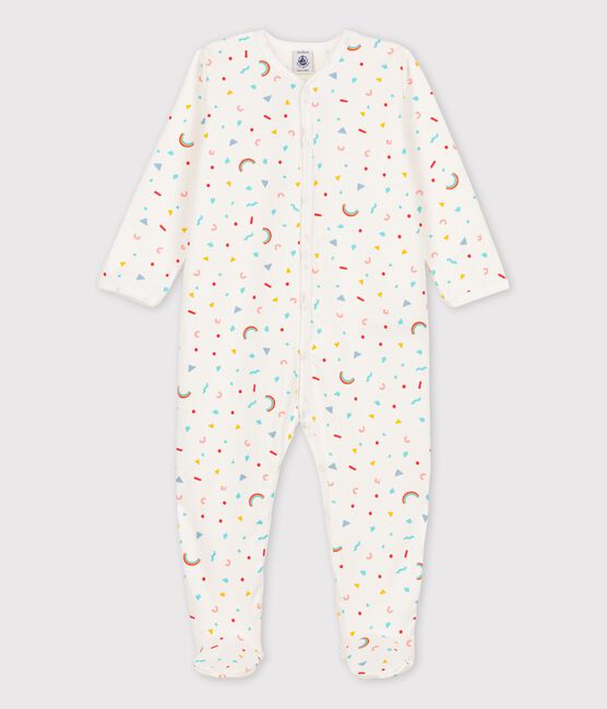 Pelele de punto de invierno para bebé blanco MARSHMALLOW/blanco MULTICO