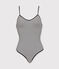 Traje de baño 1 pieza para mujer azul ABYSSE/blanco LAIT