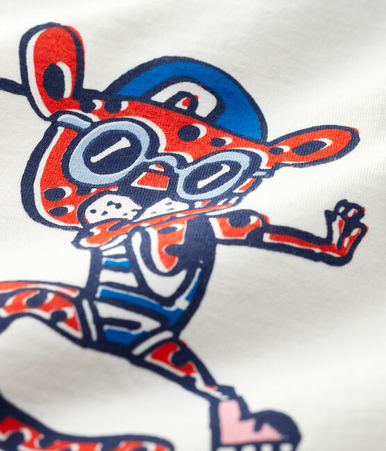 Camiseta de algodón de bebé. blanco MARSHMALLOW