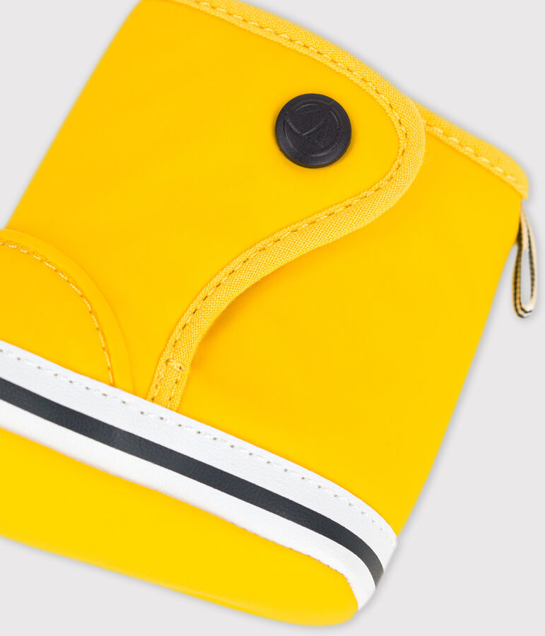 Patucos tipo botas de agua amarillo