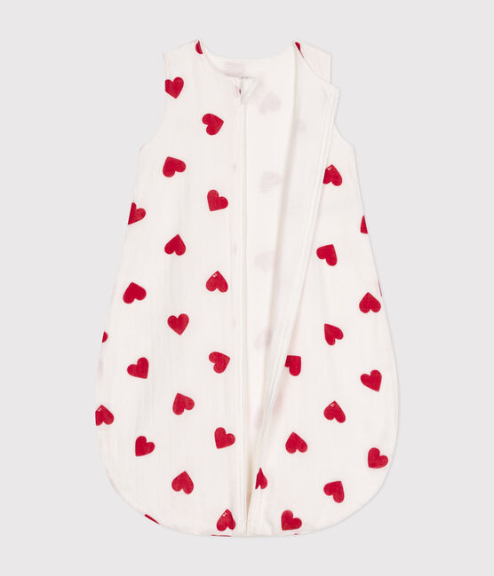 Saco de algodón TOG 1 para bebé blanco MARSHMALLOW/rojo TERKUIT