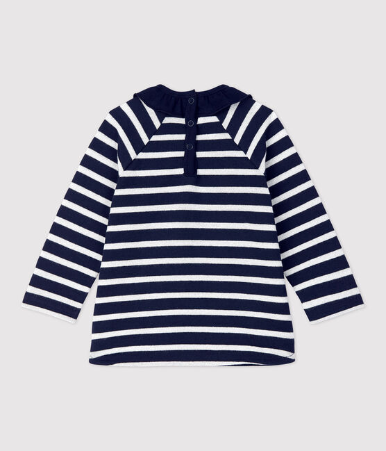Blusa de algodón de bebé. azul SMOKING/ MARSHMALLOW ARGENT BRILLANT