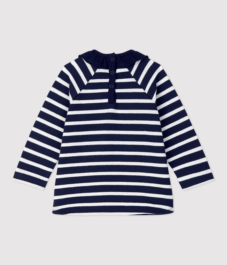 Blusa de algod&oacute;n de beb&eacute;. azul SMOKING/ MARSHMALLOW ARGENT BRILLANT