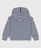 Sudadera a rayas con capucha para niño/niña azul MEDIEVAL/blanco MARSHMALLOW