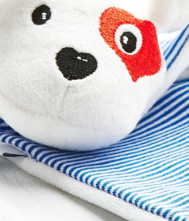 Doudou perrito blanco/multicolor