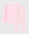 Pijama de punto con flor rosa para niña blanco MARSHMALLOW/rosa GRETEL