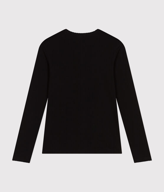 Camiseta L'ICONIQUE de algodón de punto «cocotte» para mujer negro BLACK