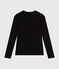 Camiseta L'ICONIQUE de algodón de punto «cocotte» para mujer negro BLACK