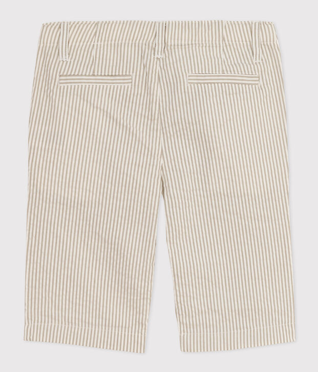 Bermudas milrayas para ni&ntilde;o verde/blanco
