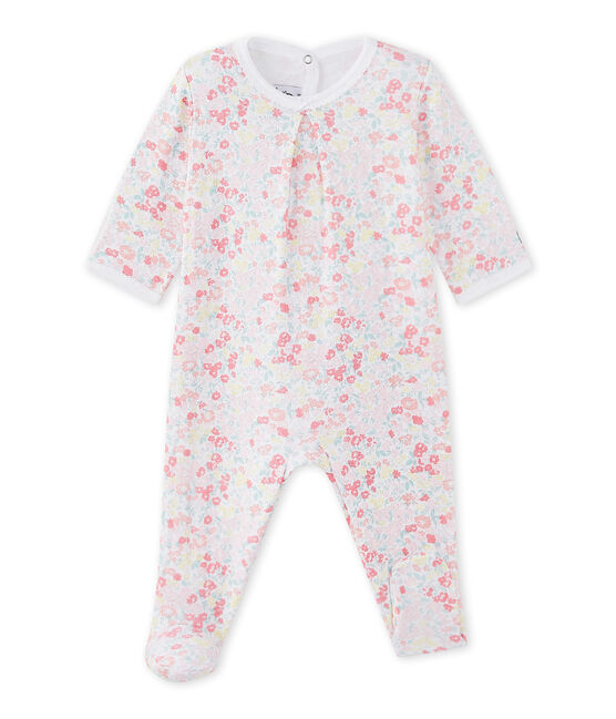 Pijama en túbico para bebé niña blanco ECUME/blanco MULTICO