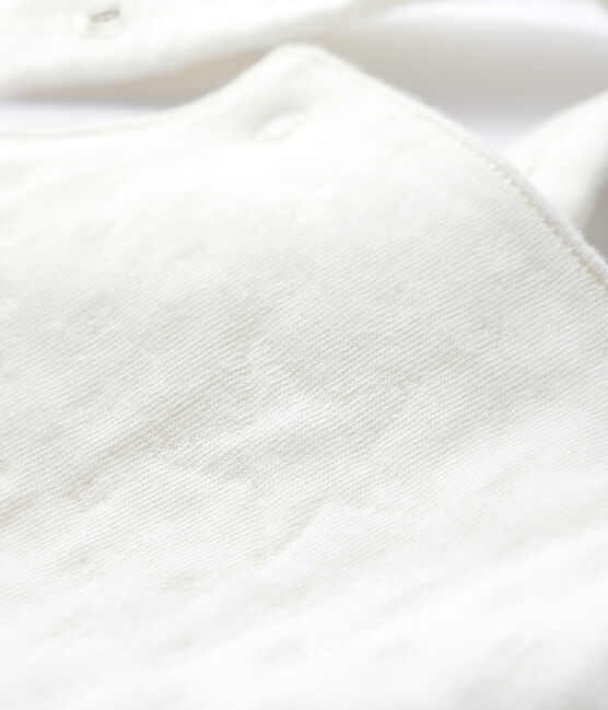 Peto blanco de bebé en tejido tubular de algodón ecológico blanco MARSHMALLOW