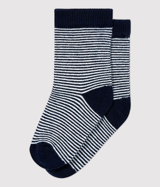 Par de calcetines de bebé. azul SMOKING/blanco MARSHMALLOW