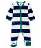 Pijama de terciopelo para bebé niño azul MEDIEVAL/blanco MARSHMALLOW