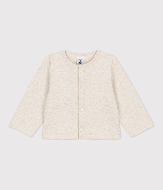 Cárdigan liso de punto grueso para bebé beige MONTELIMAR CHINE