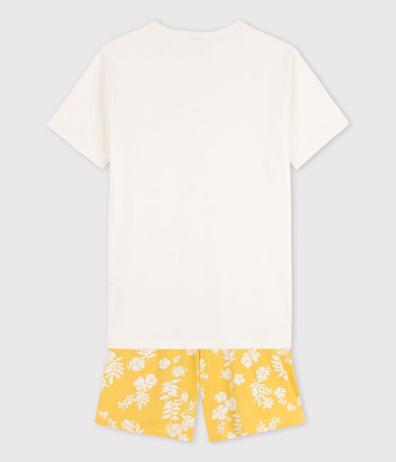 Pijama corto de algodón para niño blanco MARSHMALLOW/ ORGE