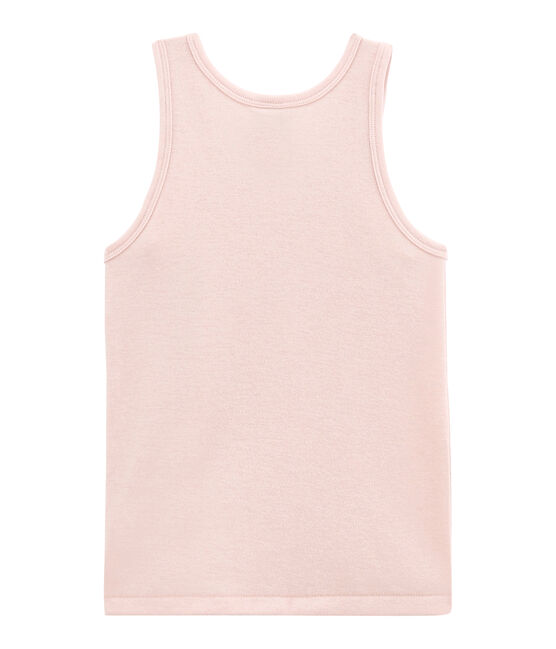 Camiseta sin mangas en lana y algodón rosa JOLI
