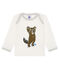 Camiseta de manga larga para bebé niño blanco MARSHMALLOW
