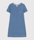 Camisón infantil liso de algodón calado