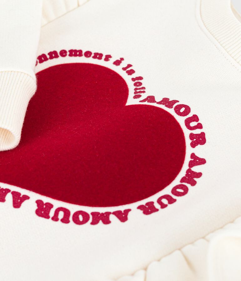 Sudadera infantil de algod&oacute;n con estampado crudo