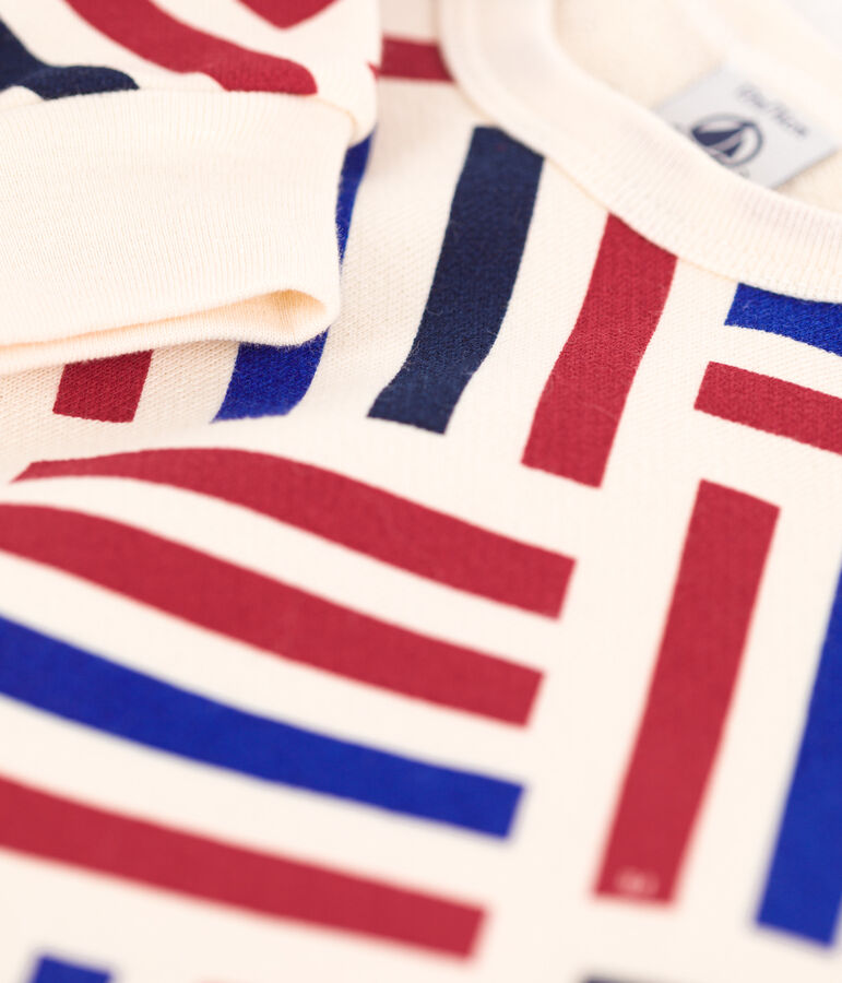 Sudadera de mulet&oacute;n con estampado gr&aacute;fico de beb&eacute; crudo/multicolor