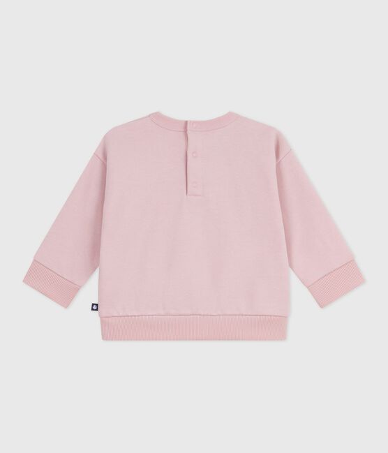 Sudadera de algodón con bordado Petit Bateau para bebé rosa JOLI