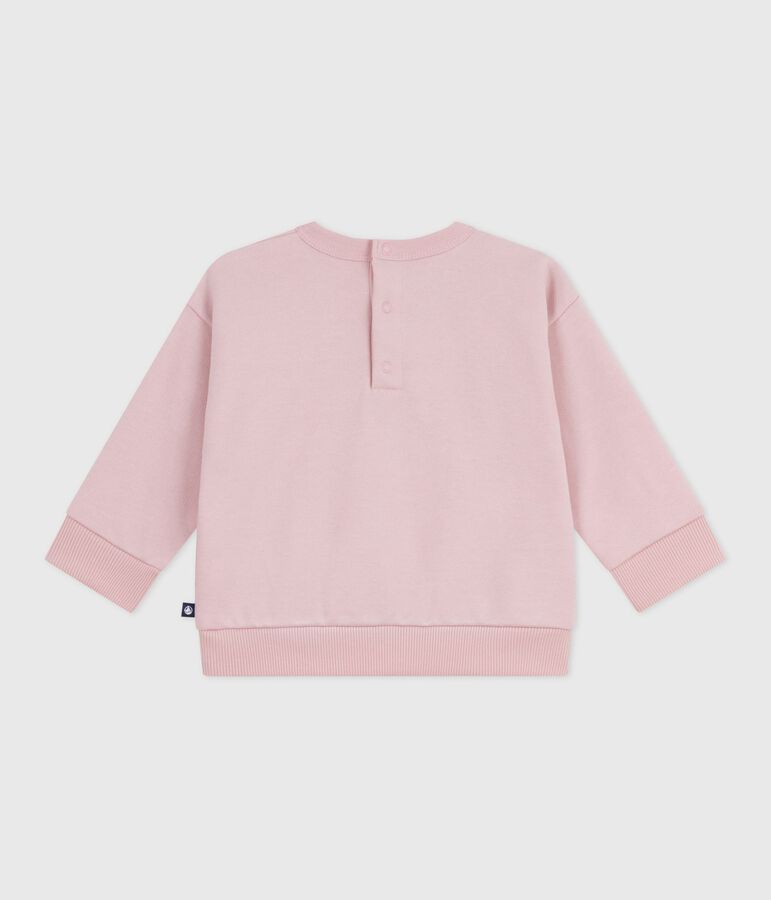 Sudadera de algod&oacute;n con bordado Petit Bateau para beb&eacute; rosa