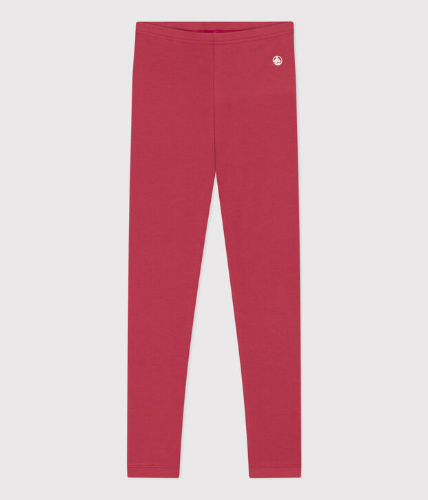 Leggings de punto y elastano para ni&ntilde;a rosa