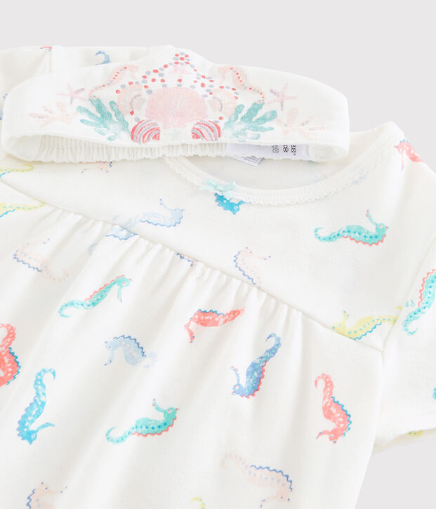 Camis&oacute;n disfraz de algod&oacute;n blanco/multicolor