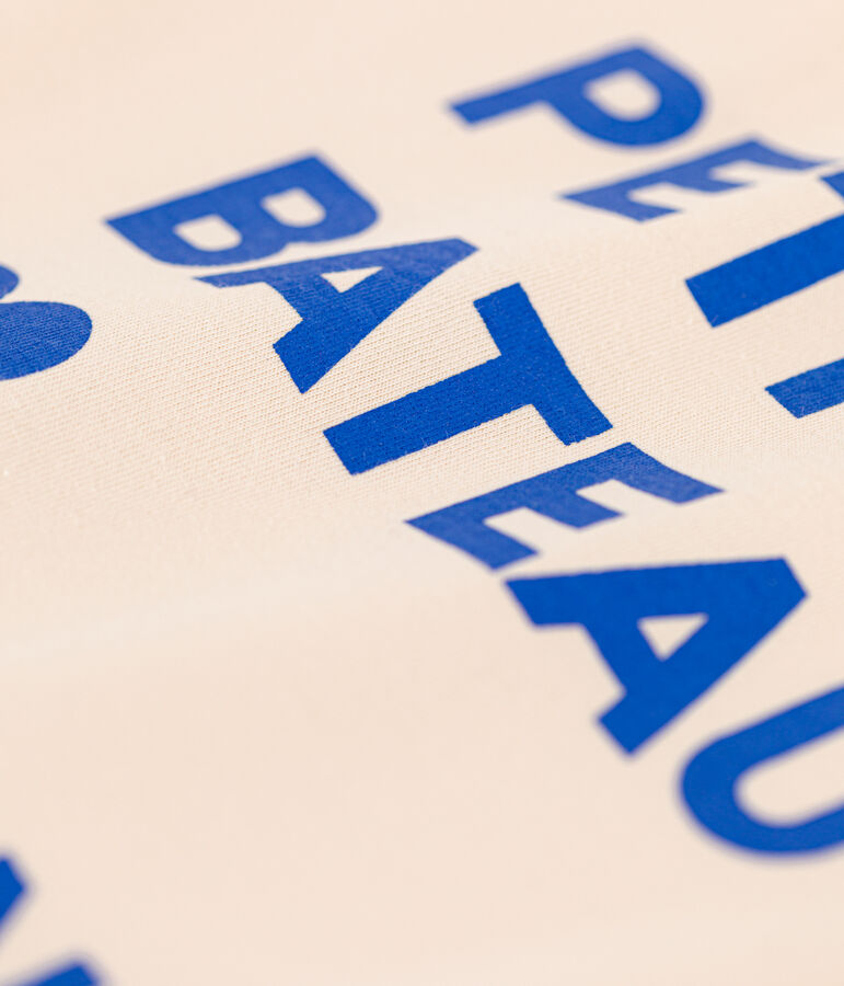 Camiseta estampada de manga corta para ni&ntilde;a crudo/azul