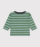 Camiseta de manga larga de punto fino para bebé verde PALMERAIE/ PAUL
