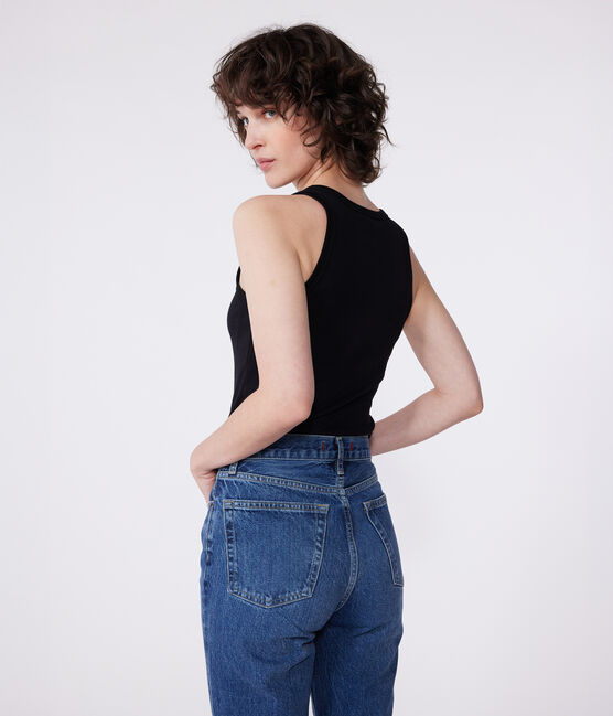 Camiseta sin mangas Iconique de algodón para mujer negro BLACK
