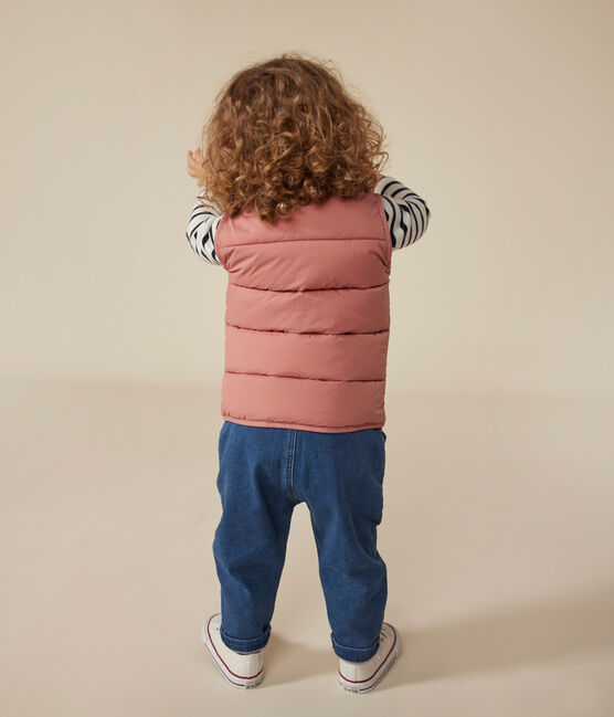 Chaqueta acolchada sin mangas de bebé rosa ROSEWOOD