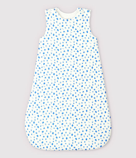 Saco de dormir de barcos de bebé de algodón ecológico blanco MARSHMALLOW/azul COOL