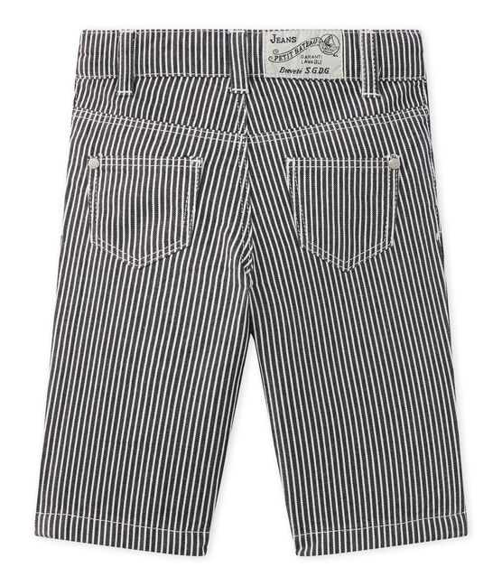 Pantalón de bebé niño a rayas azul SMOKING/blanco MARSHMALLOW