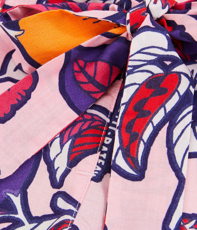 Bermudas de ni&ntilde;a rosa PATIENCE/blanco MULTICO