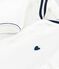 Pijama de terciopelo con cuello de uniforme para bebé blanco MARSHMALLOW