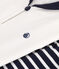Conjunto de dos piezas de algodón con camiseta con cuello de uniforme para bebé azul SMOKING/blanco MARSHMALLOW