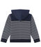 Suéter de rayas con cremallera para niño azul SMOKING/beige COQUILLE