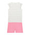 Pijama corto de lino/algodón para niña blanco MARSHMALLOW/blanco MULTICO