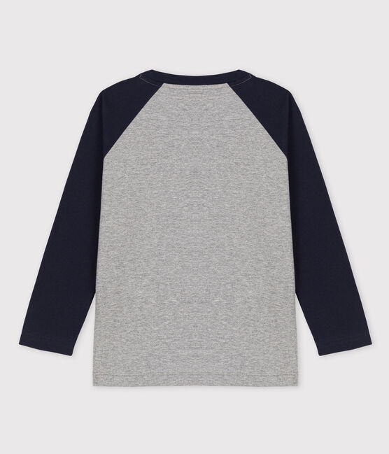 Camiseta de punto de manga larga para niño gris SUBWAY/azul SMOKING