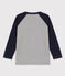 Camiseta de punto de manga larga para niño gris SUBWAY/azul SMOKING