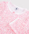 Pijama de punto con flor rosa para niña blanco MARSHMALLOW/rosa GRETEL