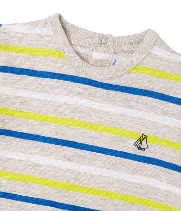 Camiseta de rayas para beb&eacute; ni&ntilde;o beige/multicolor