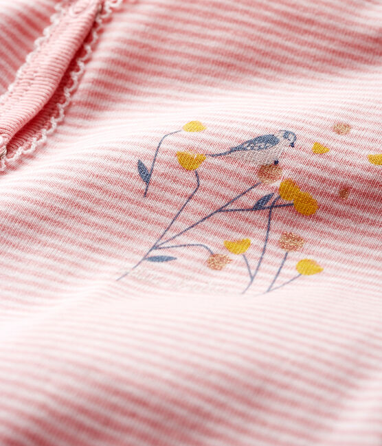 Pijama de punto para bebé niña rosa CHARME/blanco MARSHMALLOW