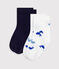 2 pares de calcetines de algodón con estampado de ballena para bebé variante 1