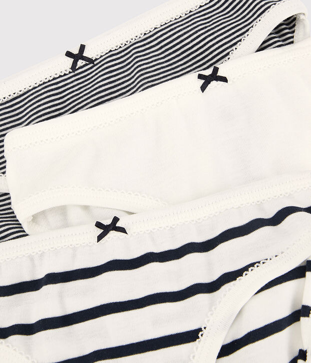 Lote de 3 braguitas de rayas de chica multicolor