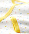 Pelele de bebé de algodón orgánico blanco MARSHMALLOW/blanco MULTICO