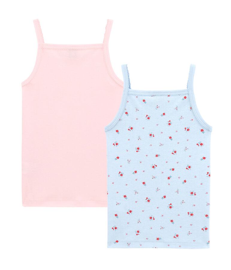 Pack de 2 camisetas de tirantes para ni&ntilde;a multicolor