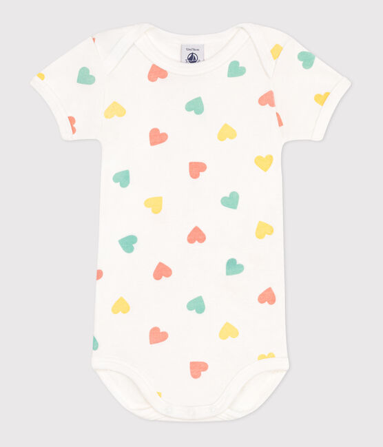 Body estampado de algodón de manga corta para bebé azul MARSHMALLOW/ AQUATIC
