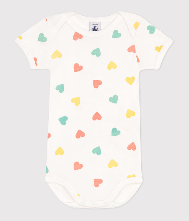 Body estampado de algod&oacute;n de manga corta para beb&eacute; azul/azul